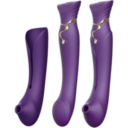 - Ensemble Queen Vibrator à Ondulation du Point G Paars