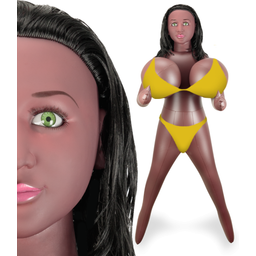 Poupée gonflable réaliste black poitrine XXL tête 3D Tosha
