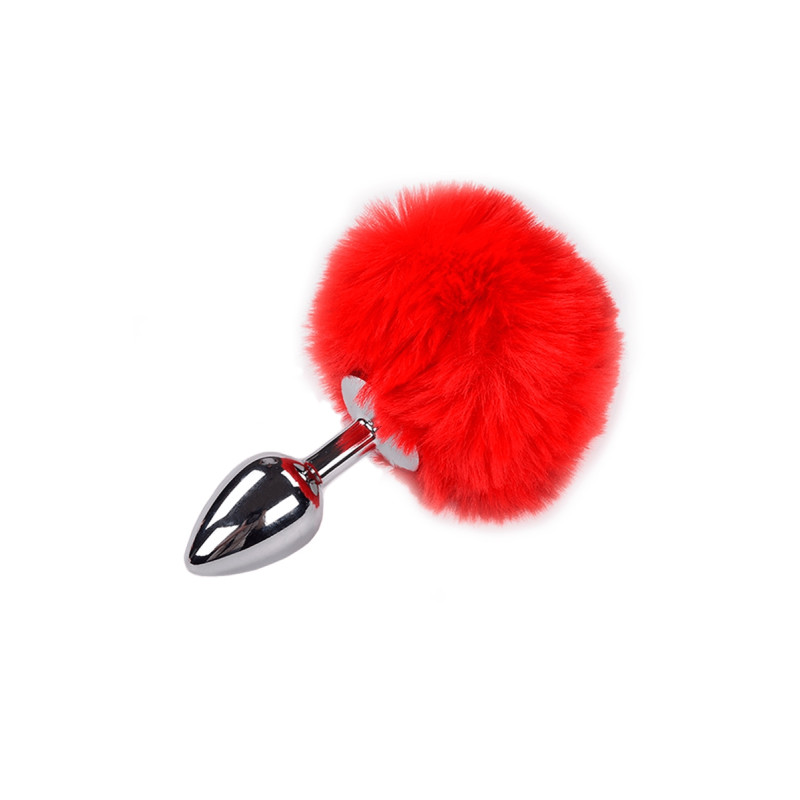 Plug métal Fluffy S rouge