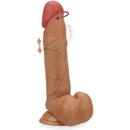 Gode godemichet ventouse vibrant va-et-vient et rotatif 18,5cm Kingsley