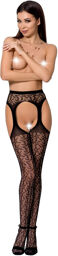 Collants effet ligas noirs Noir