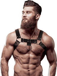 HARNAIS POITRINE EN CUIR ÉCOLOGIQUE POUR HOMMES