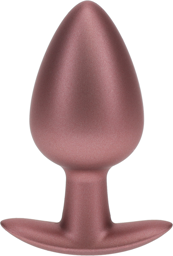 Plug anal en silicone lisse - Large - 8,9 cm - Rose Gold