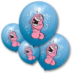 Ballons Pénis Bleus Bleu