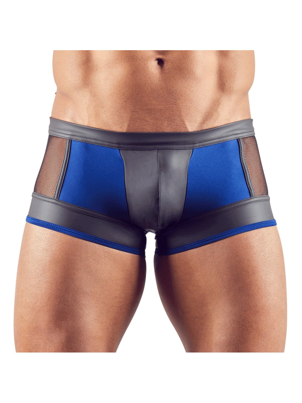 Boxer Push-Up Bi-Matière Noir & Bleu