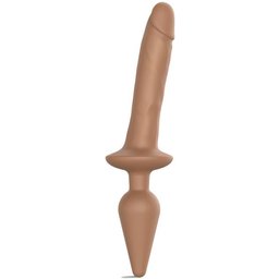 - Switch  Plug-in Realistic Dildo Caramel L