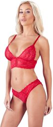 Ensemble 2 pièces rouge dentelle Rouge