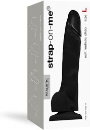 Soft Réaliste Dildo Noir Taille L