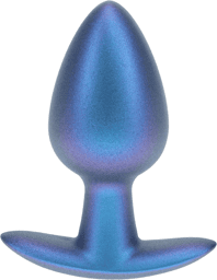 Plug anal en silicone lisse - Medium 7,9 cm - Metallic Blue