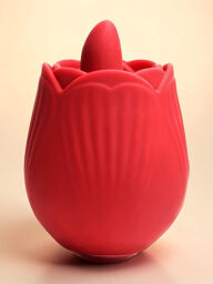 Stimulateur vibrant et léchant en silicone doux