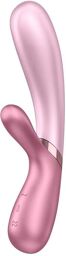 Vibromasseur Rabbit Chauffant Connecté Hot Lover Rose