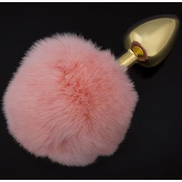 Plug anal Gold Fluffy S Rose