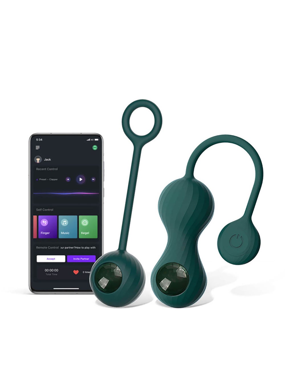 Kit boules de geisha vibrantes connectées Crystal Duo