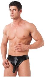 Slip homme en latex avec manchon pénien Latex Play