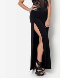 Jupe Longue Saphir Lycra Noir