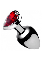 Plug Anal Coeur rouge Medium