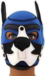 Cagoule Puppy Fox Néoprène Bleu-Blanc