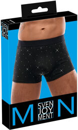 Boxer moulant avec strass scintillants Noir