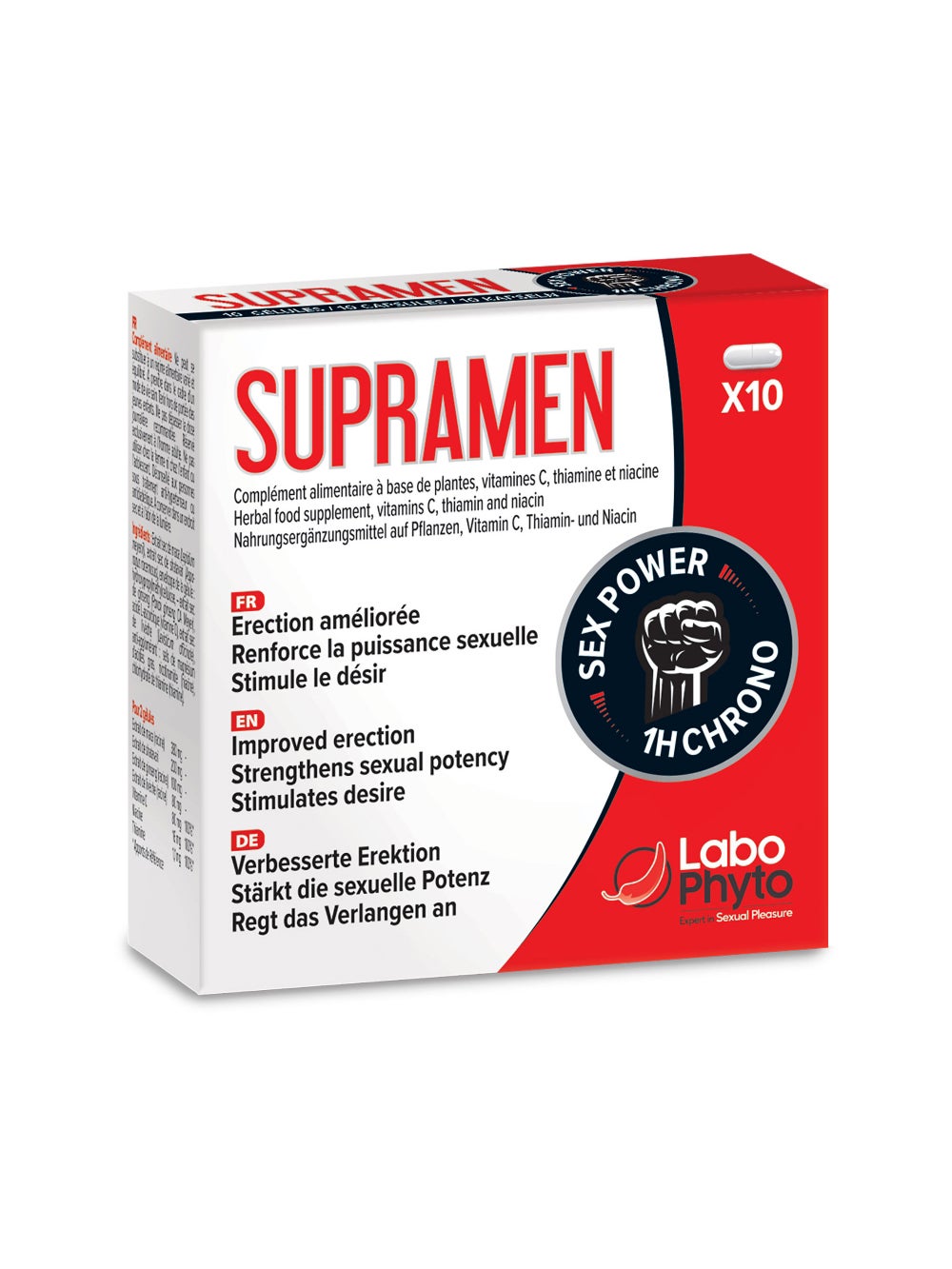 Aphrodisiaque homme Supramen 10 gélules