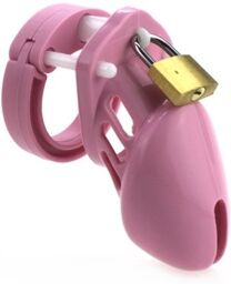 Cage de chasteté en silicone 7 x 3.3 cm Rose