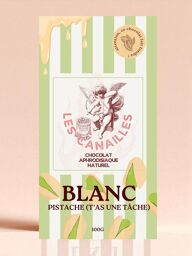 Tablette Aphrodisiaque Chocolat Blanc Pistache - 100g