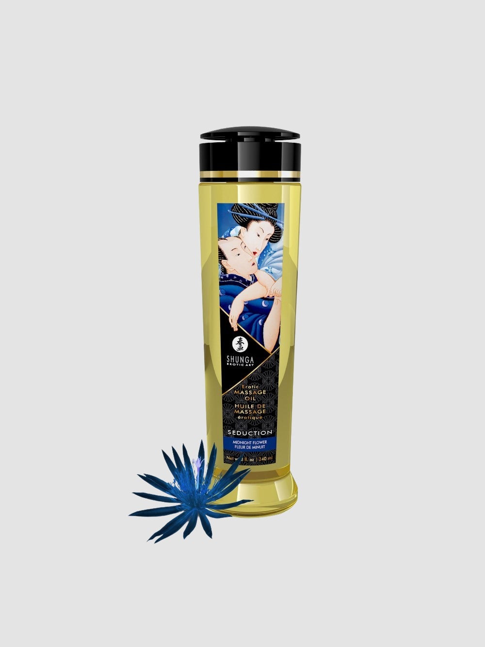 Huile de massage érotique Fleur de Minuit Shunga 240 ml