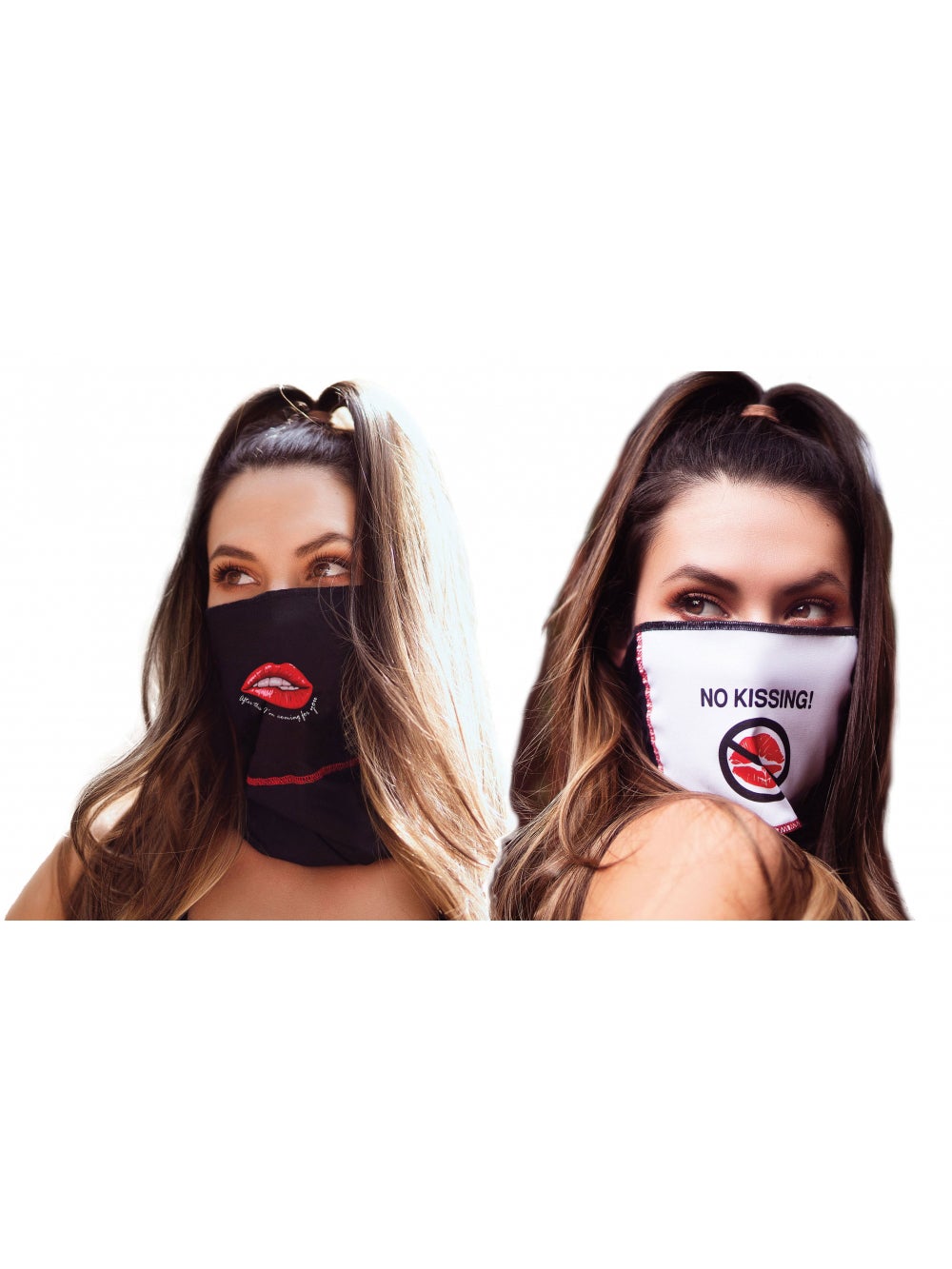 Masque De Protection Imprimé Lèvres Rouges