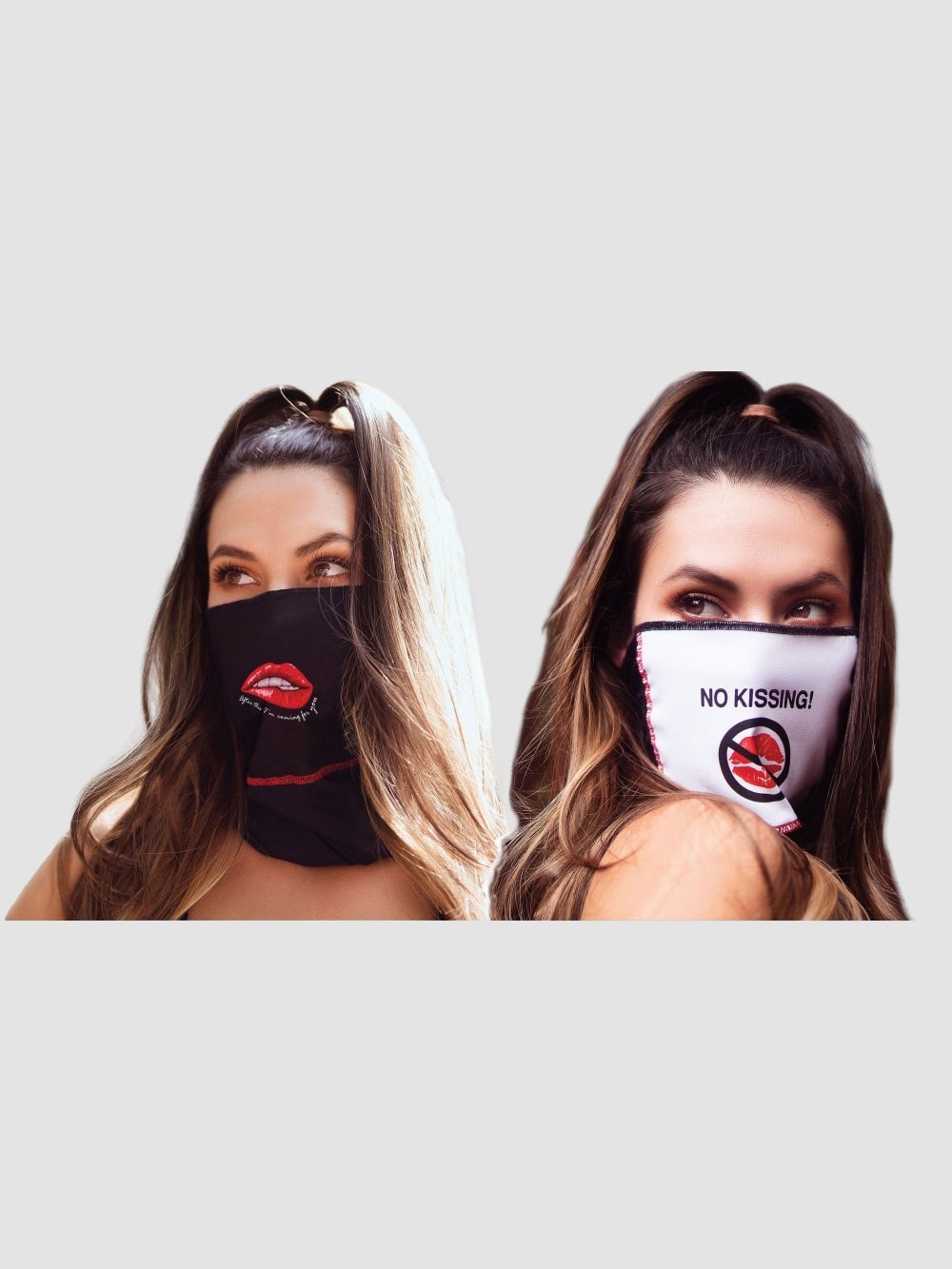 Masque De Protection Imprimé Lèvres Rouges