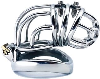 Cage de chasteté en métal Foldy 12 x 3.5cm