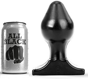 bouchon anal tout noir 16x8cm