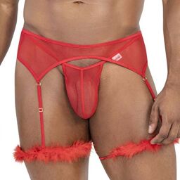 String et Porte-jarretelles Voltis 2 Pièces Rouge Rouge