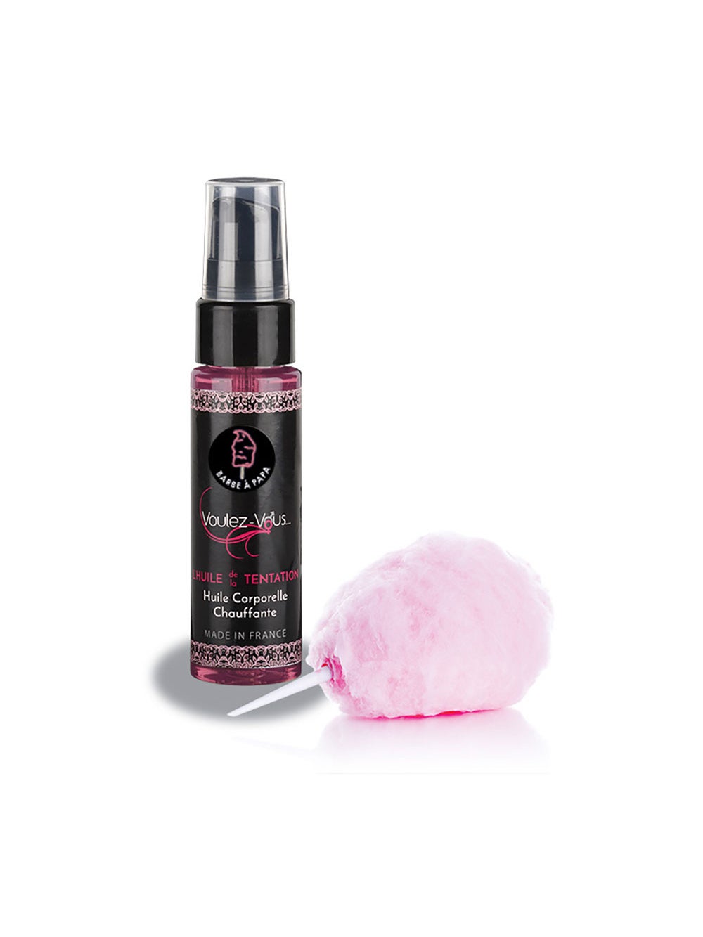Huile de massage chauffante L'Huile de la Tentation barbe à papa 35 ml