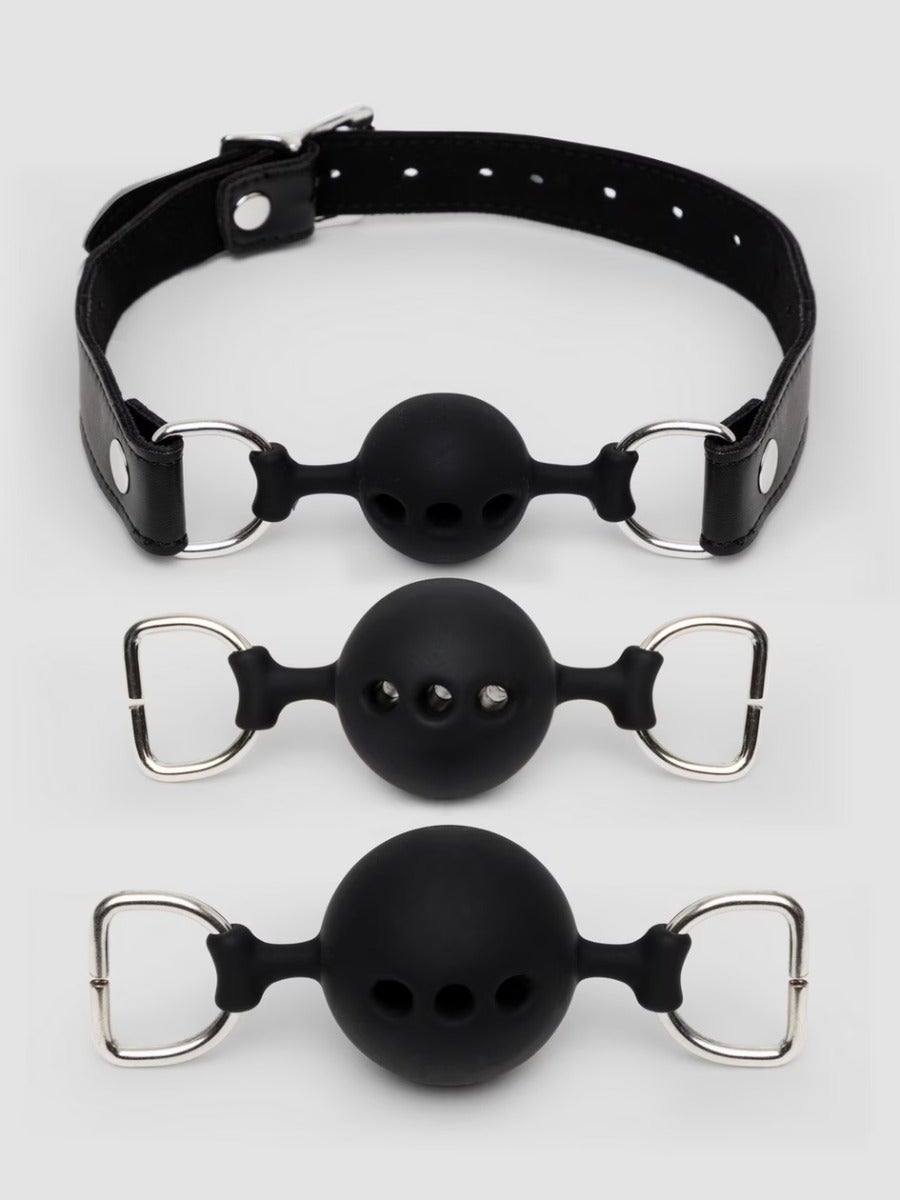 Kit de 3 bâillons boules en silicone Bondage Boutique