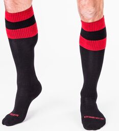 Chaussettes FOOTBALL SOCKS Noir-Rouge