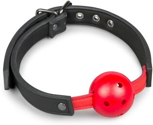 Bâillon-boule avec boule en PVC - Rouge