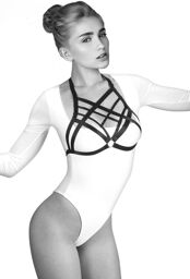 Harnais de corps ornements Clara Noir