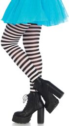 Collant Rayures 2 tons Noir et rose