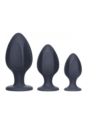 3 Plugs Silicone noir