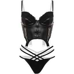 Wetlook Bustierset Monroe - Noir