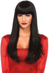 Perruque Cheveux Longs Noir