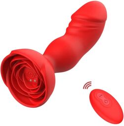 Plug vibrant Rosy Juliet 10 x 3.5cm Rouge
