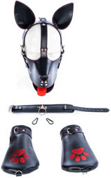 Kit Puppy 6 Pièces Noir-Rouge