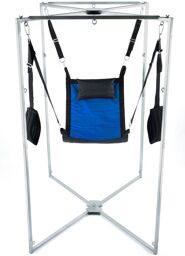Kit Sling Tissu Carré Bleu-Noir Armature Grise