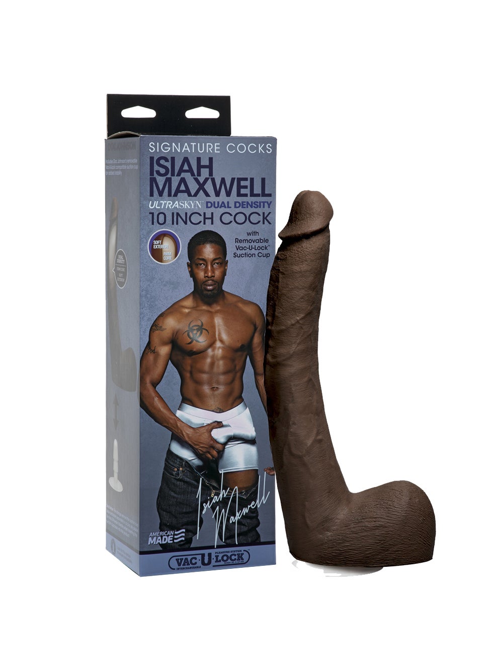 Gode XXL avec testicules Isiah Maxwell 25,4 cm Signature Cock