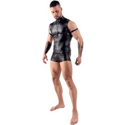 Top avec Harnais Effet Mouillé