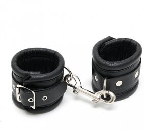 Menottes chevilles rembourrés luxueuses noir