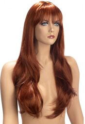 perruque longue rousse diane