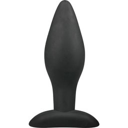 Plug anal noir en silicone - Medium