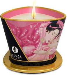 Chandelle de massage pétales de rose