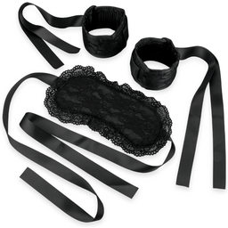 Masque et menottes dentelle et rubans Lace Me Up
